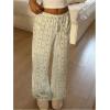 image:imageMakeMeChic Womens Cartoon Print Striped Pants Elastic Waist Drawstring Straight Leg TrousersCartoon Blue