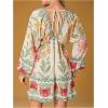 image:imageMakeMeChic Womens Deep V Neck Mini Dress Summer Beach Vacation Backless Dresses Casual SundressMulticolor