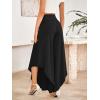 image:imageMakeMeChic Womens Elastic Waisted Ruffled Pants Fall Palazzo Pants Streetwear TrousersBlack