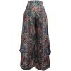 image:imageMakeMeChic Womens Elastic Waisted Ruffled Pants Fall Palazzo Pants Streetwear TrousersMulticolor