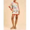image:imageMakeMeChic Womens Summer Tropical Mini Dress Floral One Shoulder Sundress Beach Vacation Short DressMulticolor E