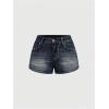 image:imageMakeMeChic Womens Y2K Summer Star Print Drop Low Rise Denim Shorts JeansBlue Solid