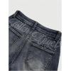 image:imageMakeMeChic Womens Y2K Summer Star Print Drop Low Rise Denim Shorts JeansBlue Solid