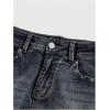 image:imageMakeMeChic Womens Y2K Summer Star Print Drop Low Rise Denim Shorts JeansBlue Solid