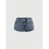 image:imageMakeMeChic Womens Y2K Summer Star Print Drop Low Rise Denim Shorts JeansBlue Star