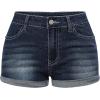 image:imageMakeMeChic Womens Y2K Summer Star Print Drop Low Rise Denim Shorts JeansDark Wash C