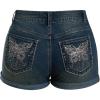 image:imageMakeMeChic Womens Y2K Summer Star Print Drop Low Rise Denim Shorts JeansDark Wash B
