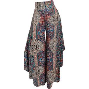 image:imageMakeMeChic Womens Elastic Waisted Ruffled Pants Fall Palazzo Pants Streetwear TrousersMulticolor