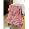 image:imageMAKEMECHIC Womens Y2k Plaid Gingham Pants Elastic High Waist Wide Leg Pants LoungewearRed