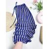 image:imageMakeMeChic Womens Crochet Striped Cover Up Pants Wide Leg Summer Beach Vacation CoverupsBlue and White