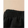 image:imageMakeMeChic Womens High Waisted Pants Elastic Waist Loose Fitting Wide Leg Summer Casual TrousersBlack
