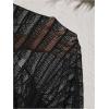 image:imageMakeMeChic Womens Plus Size Crochet Cover Up Dress Hollow Out Drawstring Bathing Suit Cover UpBlack