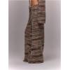 image:imageMakeMeChic Womens Striped Fuzzy Baggy Pants Drawstring Low Waist Wide Leg TrousersBrown