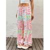 image:imageMakeMeChic Womens Tropical Print Palazzo Pants Low Waist Wide Leg Summer TrousersMulticolor