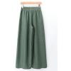 image:imageMakeMeChic Womens Wide Leg Palazzo Pants Elastic High Waisted Loose Baggy Spring TrousersGreen