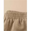image:imageMakeMeChic Womens Wide Leg Palazzo Pants Elastic High Waisted Loose Baggy Spring TrousersKhaki