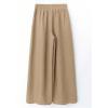 image:imageMakeMeChic Womens Wide Leg Palazzo Pants Elastic High Waisted Loose Baggy Spring TrousersKhaki