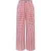 image:imageMAKEMECHIC Womens Y2k Plaid Gingham Pants Elastic High Waist Wide Leg Pants LoungewearRed