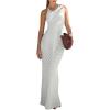 image:imageMakeMeChic Womens Hollow Out Cover Up Dress Tie Backless Halter Neck Sleeveless Beach Swimsuit Maxi DressesWhite