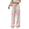 image:imageMakeMeChic Womens Tropical Print Palazzo Pants Low Waist Wide Leg Summer TrousersMulticolor