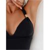 image:imageMakeMeChic Womens 2 Piece Summer Tankini Sets Halter Tie Backless Modest Swimsuit Beach ClothingBlack