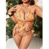 image:imageMakeMeChic Womens Plus Size Tankini Swimsuits Halter Floral Paisley Modest Summer Boho Bathing SuitsOrange