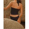 image:imageMakeMeChic Womens Y2K Tankini Swimsuits Halter Tie Back Tummy Control Swimwear Bathing SuitBlack