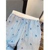 image:imageMakeMeChic Women Summer Striped Pants with Bow and Drawstring