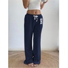 image:imageMakeMeChic Womens Baggy Sweatpants Y2k Wide Leg Pants Track Pants Lounge Bottoms Streetwear