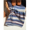 image:imageMakeMeChic Womens Fall Striped Sweater Shorts Drawstring Elastic Waist Mini ShortsBlue