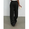 image:imageMakeMeChic Womens Grey Sweatpants Wide Leg Baggy Sweatpants with PocketsBlack
