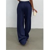 image:imageMakeMeChic Womens Grey Sweatpants Wide Leg Baggy Sweatpants with PocketsBlue
