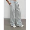 image:imageMakeMeChic Womens Grey Sweatpants Wide Leg Baggy Sweatpants with PocketsLight Grey