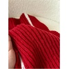 image:imageMakeMeChic Womens Knitted Summer Shorts Contrast Binding Elastic Waisted Vacation Beach ShortsRed