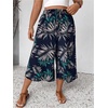 image:imageMakeMeChic Womens Plus Size Boho Pants Floral Wide Leg High Waist Elastic Palazzo Pant Summer Vacation
