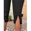 image:imageMakeMeChic Womens Plus Size Capri Leggings Y2K Bow High Waist Skinny Cropped PantsBlack