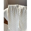 image:imageMakeMeChic Womens Polka Dots Lace Trim Pants Elastic Waist Trousers with Pocket