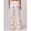 image:imageMakeMeChic Womens Polka Dots Wide Leg Pants Elastic Waist Baggy TrousersCream