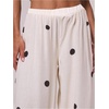 image:imageMakeMeChic Womens Polka Dots Wide Leg Pants Elastic Waist Baggy TrousersCream