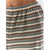 image:imageMakeMeChic Womens Striped Wide Leg Pants Elastic Waist Baggy Long TrousersGreen and Brown