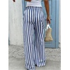 image:imageMakeMeChic Womens Striped Wide Leg Pants Tie Front Summer Beach Palazzo TrousersBlue White