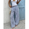 image:imageMakeMeChic Womens Striped Wide Leg Pants Tie Front Summer Beach Palazzo TrousersBlue White