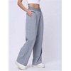 image:imageMakeMeChic Womens Wide Leg Workout Pants Quick Dry Low Waist Athletic Pants Active WearGrey