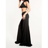 image:imageMakeMeChic Womens Y2k Wide Leg Ruched Foldover Drawstring Pants Low Waist Palazzo Trousers