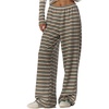 image:imageMakeMeChic Womens Striped Wide Leg Pants Elastic Waist Baggy Long TrousersGreen and Brown