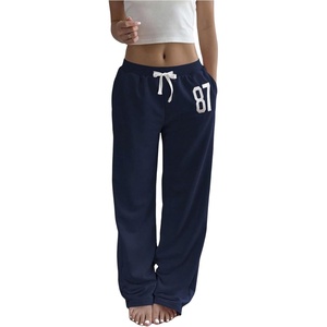 image:imageMakeMeChic Womens Baggy Sweatpants Y2k Wide Leg Pants Track Pants Lounge Bottoms Streetwear