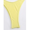 image:imageMakeMeChic Womens 3 Piece Zebra Cheetah Bikini Sets Polka Dots Strapless Bathing Suit with Swimsuit CoverupHalter Yellow