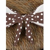 image:imageMakeMeChic Womens 3 Piece Zebra Cheetah Bikini Sets Polka Dots Strapless Bathing Suit with Swimsuit CoverupPolka Dots Brown