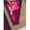 image:imageMakeMeChic Womens 3 Piece Zebra Cheetah Bikini Sets Polka Dots Strapless Bathing Suit with Swimsuit CoverupPurple Flower