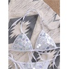 image:imageMakeMeChic Womens Sexy String Sequin Bikini Sets Triangle Halter Swimsuits Cheeky Summer Bathing SuitsWhite
